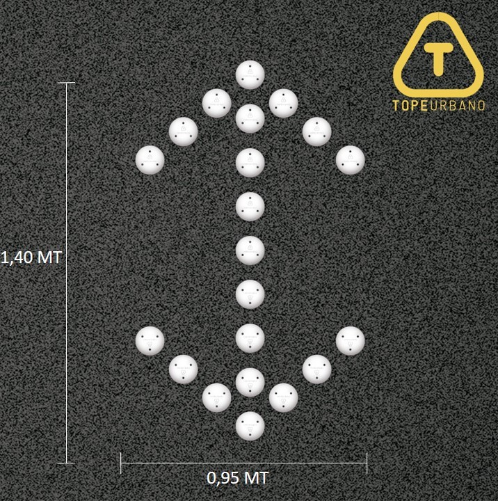 Kit Flecha Simple Recta Bidireccional - P120