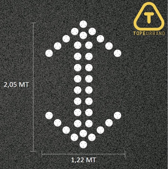 Kit Flecha Doble Recta Bidireccional - P120