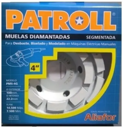 DISCO MUELITA DOBLE DIAMANTADO PMS - 4G - PATROLL