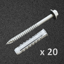 Pack Tornillos Hex MAGNI de 6,3 mm. x 76 mm + tarugos x20