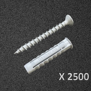 Pack x 2500 Un. - Tornillo Fix + MAGNI GRIS + Tarugo SX 8